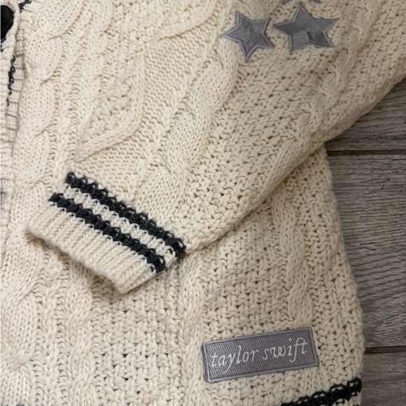 Taylor Swift Folklore Cardigan with Star Patches - Picture 3 of 4